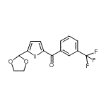 structure of CAS# 898773-29-0, [5-(1,3-Dioxolan-2-yl)-2-thienyl][3-(trifluoromethyl)phenyl]methanone;5-(1,3-Dioxolan-2-yl)-2-(3-trifluoromethylbenzoyl)thiophene