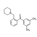 结构式 CAS# 898773-36-9, (3,5-二甲基苯基)[2-(1-哌啶基甲基)苯基]甲酮
