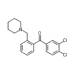 structure of CAS# 898773-71-2, (3,4-Dichlorophenyl)[2-(1-piperidinylmethyl)phenyl]methanone;3,4-dichloro-2'-piperidinomethyl benzophenone
