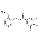 结构式 CAS# 898774-19-1, 3-(2-甲氧基苯基)-1-(3,4,5-三氟苯基)-1-丙酮