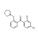 structure of CAS# 898774-95-3, (2,4-Dichlorophenyl)[2-(1-pyrrolidinylmethyl)phenyl]methanone;2,4-dichloro-2'-pyrrolidinomethyl benzophenone