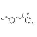 structure of CAS# 898775-16-1, 1-(2,4-Dichlorophenyl)-3-(3-methoxyphenyl)-1-propanone;2',4'-dichloro-3-(3-methoxyphenyl)propiophenone;MFCD03843135