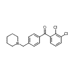 结构式 CAS# 898775-53-6, (2,3-二氯苯基)[4-(1-哌啶基甲基)苯基]甲酮