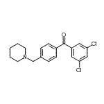结构式 CAS# 898775-61-6, (3,5-二氯苯基)[4-(1-哌啶基甲基)苯基]甲酮