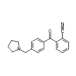 structure of CAS# 898776-03-9, 2-[4-(1-Pyrrolidinylmethyl)benzoyl]benzonitrile;2-cyano-4'-pyrrolidinomethyl benzophenone