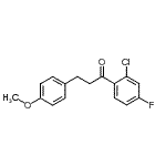 structure of CAS# 898776-13-1, 1-(2-Chloro-4-fluorophenyl)-3-(4-methoxyphenyl)-1-propanone;2'-chloro-4'-fluoro-3-(4-methoxyphenyl)propiophenone