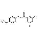 structure of CAS# 898776-16-4, 1-(3-Chloro-5-fluorophenyl)-3-(4-methoxyphenyl)-1-propanone;3'-chloro-5'-fluoro-3-(4-methoxyphenyl)propiophenone