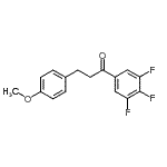 structure of CAS# 898776-46-0, 3-(4-Methoxyphenyl)-1-(3,4,5-trifluorophenyl)-1-propanone;3-(4-methoxyphenyl)-3',4',5'-trifluoropropiophenone