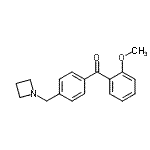 structure of CAS# 898777-34-9, [4-(1-Azetidinylmethyl)phenyl](2-methoxyphenyl)methanone;4'-azetidinomethyl-2-methoxybenzophenone