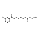 结构式 CAS# 898777-36-1, 乙基8-(3-碘苯基)-8-氧代辛酸酯
