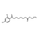 structure of CAS# 898778-05-7, Ethyl 8-(2,4-dichlorophenyl)-8-oxooctanoate;ethyl 8-(2,4-dichlorophenyl)-8-oxooctanoate