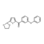 结构式 CAS# 898778-25-1, [5-(1,3-二氧戊环-2-基)-2-噻吩基](3-苯氧基苯基)甲酮