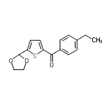 结构式 CAS# 898778-46-6, [5-(1,3-二氧戊环-2-基)-2-噻吩基](4-乙基苯基)甲酮