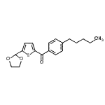 结构式 CAS# 898778-55-7, [5-(1,3-二氧戊环-2-基)-2-噻吩基](4-戊基苯基)甲酮