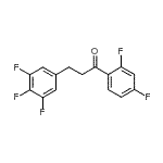 结构式 CAS# 898778-62-6, 1-(2,4-二氟苯基)-3-(3,4,5-三氟苯基)-1-丙酮