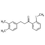 structure of CAS# 898779-08-3, 3-(3,4-Dimethylphenyl)-1-[2-(methylsulfanyl)phenyl]-1-propanone;3-(3,4-dimethylphenyl)-2'-thiomethylpropiophenone