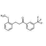 structure of CAS# 898780-25-1, 3-[2-(Methylsulfanyl)phenyl]-1-[3-(trifluoromethyl)phenyl]-1-propanone;3-(2-thiomethylphenyl)-3'-trifluoromethylpropiophenone