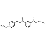 结构式 CAS# 898780-95-5, 乙基3-{3-[4-(甲硫基)苯基]丙酰}苯甲酸酯