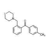 structure of CAS# 898781-44-7, (4-Methylphenyl)[2-(4-thiomorpholinylmethyl)phenyl]methanone;4'-methyl-2-thiomorpholinomethyl benzophenone