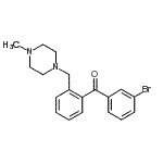 structure of CAS# 898783-01-2, (3-Bromophenyl){2-[(4-methyl-1-piperazinyl)methyl]phenyl}methanone;3'-bromo-2-(4-methylpiperazinomethyl) benzophenone