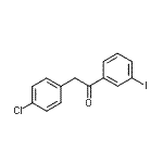 structure of CAS# 898784-07-1, 2-(4-Chlorophenyl)-1-(3-iodophenyl)ethanone;2-(4-Chlorophenyl)-3'-iodoacetophenone