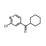 结构式 CAS# 898785-21-2, (2-氯-4-吡啶基)(环己基)甲酮