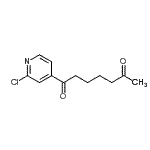 CAS 登录号：898785-36-9， 1-(2-氯-4-吡啶基)-1,6-庚烷二酮