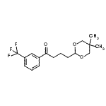 结构式 CAS# 898786-63-5, 4-(5,5-二甲基-1,3-二恶烷-2-基)-1-[3-(三氟甲基)苯基]-1-丁酮