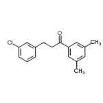 结构式 CAS# 898787-15-0, 3-(3-氯苯基)-1-(3,5-二甲基苯基)-1-丙酮