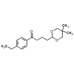 结构式 CAS# 898787-21-8, 4-(5,5-二甲基-1,3-二恶烷-2-基)-1-(4-乙基苯基)-1-丁酮