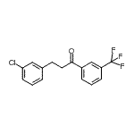 结构式 CAS# 898787-28-5, 3-(3-氯苯基)-1-[3-(三氟甲基)苯基]-1-丙酮