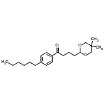 结构式 CAS# 898787-29-6, 4-(5,5-二甲基-1,3-二恶烷-2-基)-1-(4-己基苯基)-1-丁酮