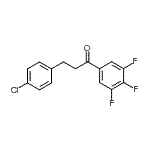 结构式 CAS# 898788-51-7, 3-(4-氯苯基)-1-(3,4,5-三氟苯基)-1-丙酮