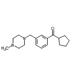 structure of CAS# 898789-43-0, Cyclopentyl{3-[(4-methyl-1-piperazinyl)methyl]phenyl}methanone;cyclopentyl 3-(4-methylpiperazinomethyl)phenyl ketone