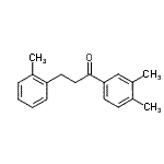 structure of CAS# 898789-58-7, 1-(3,4-Dimethylphenyl)-3-(2-methylphenyl)-1-propanone;3',4'-dimethyl-3-(2-methylphenyl)propiophenone