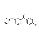 structure of CAS# 898789-98-5, (4-Bromophenyl)[3-(2,5-dihydro-1H-pyrrol-1-ylmethyl)phenyl]methanone;4'-bromo-3-(3-pyrrolinomethyl) benzophenone