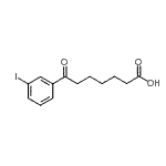 结构式 CAS# 898790-89-1, 7-(3-碘苯基)-7-氧代庚酸