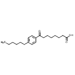 structure of CAS# 898791-57-6, 8-(4-Hexylphenyl)-8-oxooctanoic acid;8-(4-hexylphenyl)-8-oxooctanoic acid