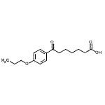 structure of CAS# 898791-79-2, 7-Oxo-7-(4-propoxyphenyl)heptanoic acid;7-oxo-7-(4-n-propoxyphenyl)heptanoic acid