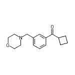 结构式 CAS# 898792-38-6, 环丁基[3-(4-吗啉基甲基)苯基]甲酮