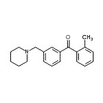 结构式 CAS# 898792-56-8, (2-甲基苯基)[3-(1-哌啶基甲基)苯基]甲酮