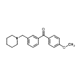 结构式 CAS# 898792-66-0, (4-甲氧基苯基)[3-(1-哌啶基甲基)苯基]甲酮