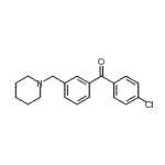 structure of CAS# 898792-99-9, (4-Chlorophenyl)[3-(1-piperidinylmethyl)phenyl]methanone;4'-chloro-3-piperidinomethyl benzophenone