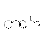 结构式 CAS# 898793-68-5, 环丁基[3-(1-哌啶基甲基)苯基]甲酮