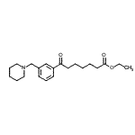 structure of CAS# 898793-83-4, Ethyl 7-oxo-7-[3-(1-piperidinylmethyl)phenyl]heptanoate;ethyl 7-oxo-7-[3-(piperidinomethyl)phenyl]heptanoate