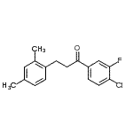 structure of CAS# 898794-22-4, 1-(4-Chloro-3-fluorophenyl)-3-(2,4-dimethylphenyl)-1-propanone;4'-chloro-3-(2,4-dimethylphenyl)-3'-fluoropropiophenone