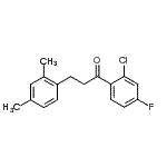 结构式 CAS# 898794-38-2, 1-(2-氯-4-氟苯基)-3-(2,4-二甲基苯基)-1-丙酮