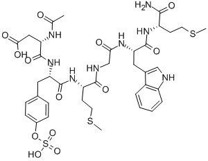 结构式 CAS# 89911-65-9, 乙酰基-天冬氨酰-磺基酪氨酰-蛋氨酰-甘氨酰-色氨酰-蛋氨酰胺