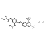CAS#: 89923-51-3， Disodium 7-({2-(carbamoylamino)-4-[(2,3-dibromopropanoyl)amino]phenyl}diazenyl)-1,3-naphthalenedisulfonate