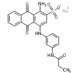 CAS 登录号：89923-62-6， 钠1-氨基-9,10-二氧代-4-{[3-(丙酰基氨基)苯基]氨基}-9,10-二氢-2-蒽磺酸酯